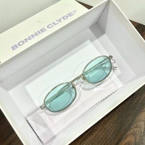 BONNIE CLYDE Silver & Blue No. 7 Sunglasses